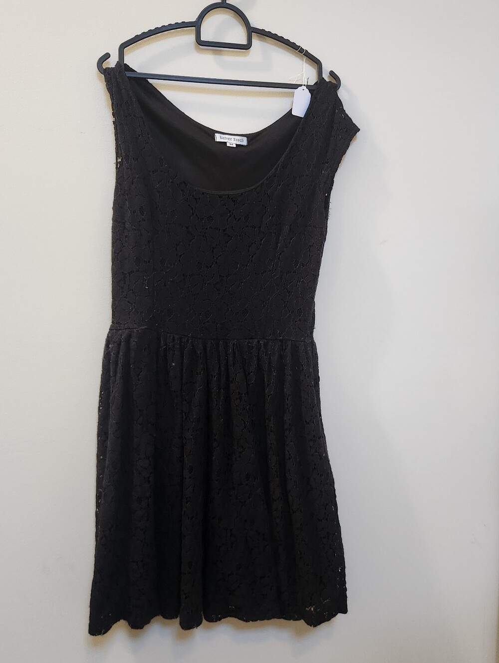 Velvet Torch Black Lace Mini Dress
